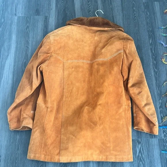 Premium leather suede jacket with Sherpa